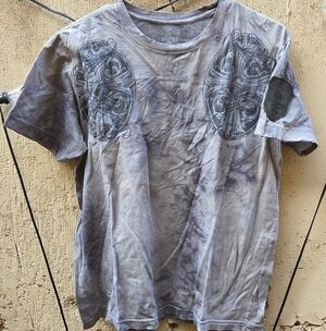 Affliction 'Aficianados' Men's Gray Graphic T-Shirt